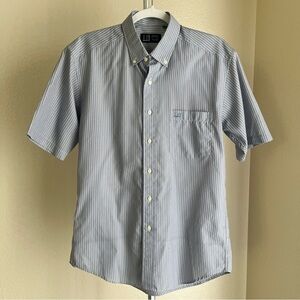 Dunhill Stripped Button Front Short Sleeve Shirt 100% Cotton 15 1/2(31-32)